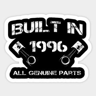 Built in 1996 Car fanatics 24th Birthday Gift idea Sticker